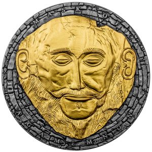 MASK OF AGAMEMNON - 2021 3 oz Ultra High Relief Pure Silver Coin - Mint of Poland - Cameroon