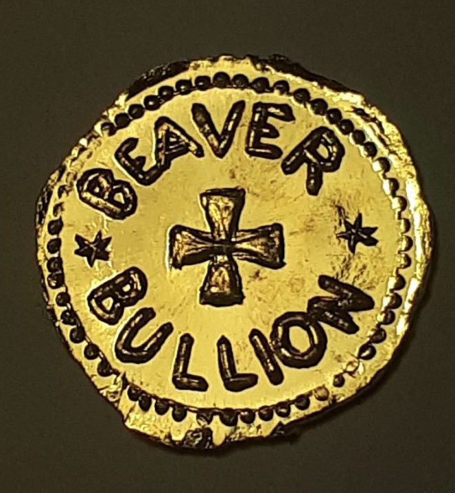 BEAVER BULLION - 2021 1/10 oz Pure Gold Hand Poured Round