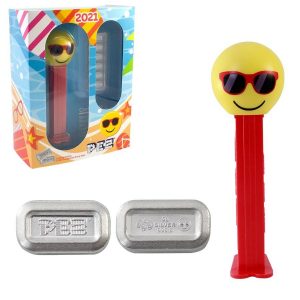 2021 PEZ® Gift Set with Chillin Sunglasses Emoji & 6 x 5 g Silver Wafers - PAMP SA