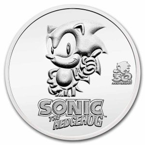 SONIC THE HEDGEHOG 30TH ANNIVERSARY - 2021 1 oz Pure Silver BU Coin - Niue