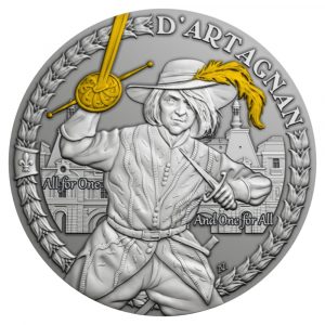 D’ARTAGNAN AND THE MUSKETEERS - 2021 1 oz $1 Pure Silver Coin - Niue - Lithuanian Mint