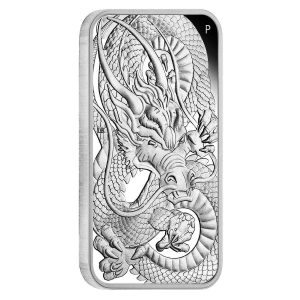 AUSTRALIAN DRAGON 2021 1 oz Pure Silver Proof Rectangular Coin - Perth Mint