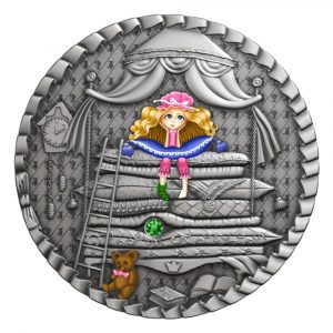 PRINCESS AND THE PEA FAIRY TALES - 2021 1 oz $1 Pure Silver Coin - Niue - Lithuanian Mint