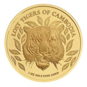 LOST TIGERS OF CAMBODIA - 2022 1 oz Gold Bullion Coin in Capsule - Cambodia