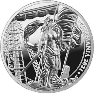 GERMANIA 2021 PROOF - 5 Mark 1 oz Pure Silver Proof Round