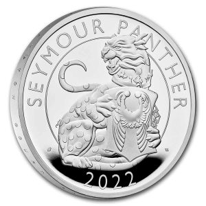 SEYMOUR PANTHER ROYAL TUDOR BEASTS - 2022 1 oz Pure Silver Proof Coin - Box/COA - Royal Mint