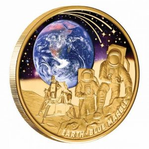 EARTH BLUE MARBLE - 2022 1 oz  Pure Gold Proof Coin - Niue