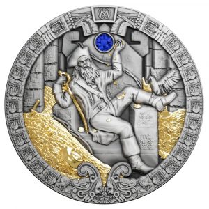 TREASURES OF AZTEC MISSING TREASURES SERIES-  2021 2 oz $2 Pure Silver High Relief Antique Finish Coin - Niue - Lithuanian Mint