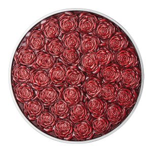 ROSE BOUQUET  2022 80 mm 11.5 oz Copper Antique Finish High Relief Coin with 11.5 oz of Pure Copper Core - Tchad