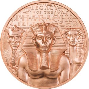 LEGACY OF THE PHARAOHS COPPER EDITION 2022 $1 1 oz Pure Copper SMARTMINTING Coin with Case - Cook Islands - Coin Invest Trust