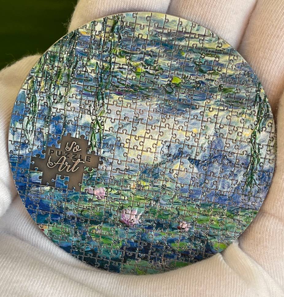 WATER LILIES Claude Monet SoPuzzle Art - 2021 3 oz Pure Silver Antiqued and Colored Coin - Cameroon - Mint of Poland