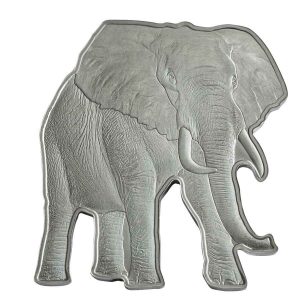 AFRICAN ELEPHANT - Animals of Africa - 2021 1 oz Pure Silver Reverse Proof Coin in Capsule - Solomon Islands - PAMP