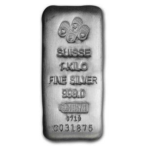 PAMP  SUISSE - 1 Kilo Pure Silver Cast Bar