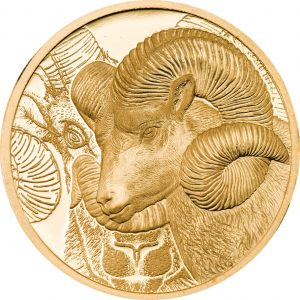 MAGNIFICENT ARGALI 2022 1000 Togrog 1/10 oz Pure Gold Smartminting Coin - Mongolia - Coin Invest Trust