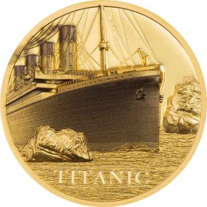 TITANIC 2022 $250 1 oz Pure Gold Smartminting Ultra High Relief Coin - Cook Islands - Coin Invest Trust