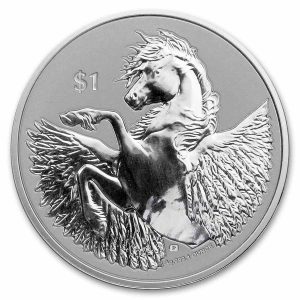 PEGASUS 2022 BVI 1 oz Silver Reverse Cameo BU Coin - Pobjoy Mint