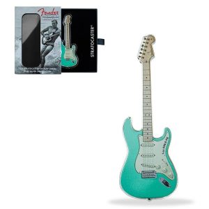 FENDER STRATOCASTER SURF GREEN 2022 1 oz Silver Guitar Shaped Coin