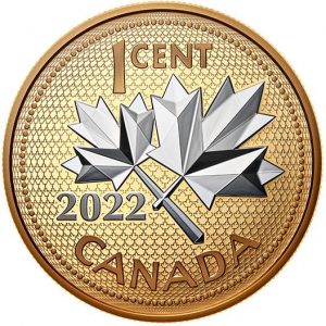 10TH ANNIVERSARY OF THE FAREWELL TO THE PENNY 2022 5 OZ PURE SILVER REVERSE GOLD PLATED COIN – ROYAL CANADIAN MINT