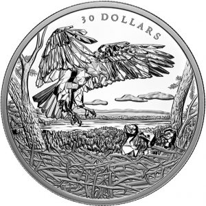 BALD EAGLES MULTIFACETED ANIMAL FAMILY 2022 2 OZ PURE SILVER PROOF COIN – ROYAL CANADIAN MINT