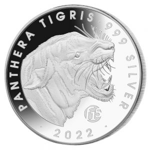 PANTHERA TIGRIS FABULOUS 15 SILVER COLLECTION F15 PRIVY LAOS 2022 Proof Like Silver Coin in Square Capsule