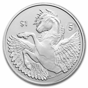 PEGASUS 5TH ANNIVERSARY PRIVY 2022 BVI 1 oz Silver BU Coin - Pobjoy Mint - Mintage of 5000