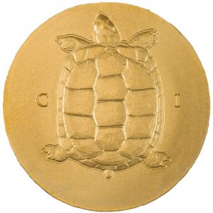 TORTOISE NUMISMATIC ICONS 2022 $5 0.5 Gram Pure Gold Coin - Cook Islands - Coin Invest Trust