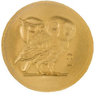 ATHENA'S OWL NUMISMATIC ICONS 2022 $5 0.5 Gram Pure Gold Coin - Cook Islands - Coin Invest Trust