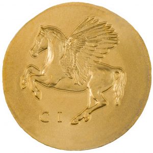 PEGASOS NUMISMATIC ICONS 2022 $5 0.5 Gram Pure Gold Coin - Cook Islands - Coin Invest Trust