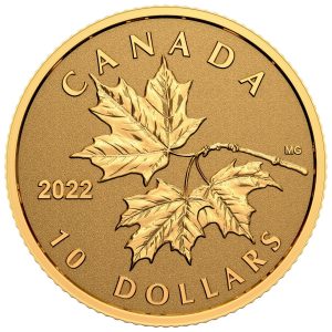 EVERLASTING MAPLE LEAF 2022 $10 Pure Gold Coin - Royal Canadian Mint