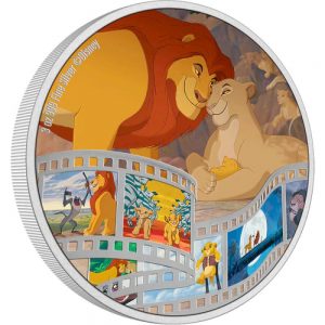 LION KING DISNEY CINEMA MASTERPIECES 2022 3 oz Fine Silver Proof Coloured Coin - Niue - NZ Mint