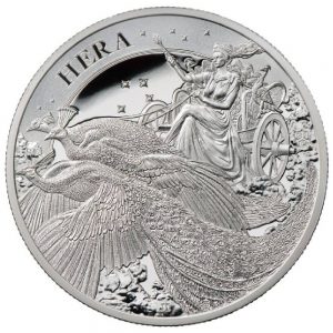 GODDESS HERA 2022 1 Pound 1 oz Pure Silver Proof Coin - St. Helena