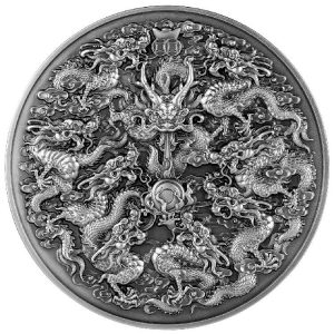 NINE SONS OF THE DRAGON KING  2022 120 mm 10 Kilo Pure Silver High Relief Coin