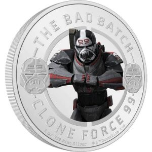 WRECKER THE BAD BATCH CLONE FORCE 99 Star Wars 2022 1 oz Pure Silver Proof Colored Coin