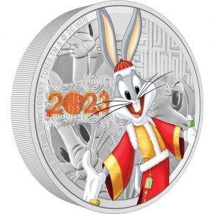 LOONEY TUNES YEAR OF THE RABBIT BUGS BUNNY 2023 3 oz Pure Silver Proof Coin