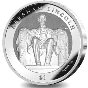 100TH ANNIVERSARY OF THE LINCOLN MEMORIAL 2022 BVI 1 oz Silver Reverse Frosted BU Coin