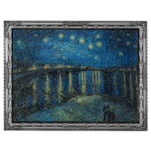 STARRY NIGHT OVER THE RHONE BY VINCENT VAN GOGH 2022 10000 Francs CFA 2 oz Pure Silver High Relief Antiqued Coin with 33.5 oz of Pure Copper Core