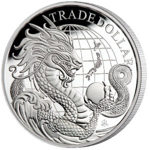 MODERN JAPANESE TRADE DOLLAR 2023 1 oz Pure Silver Proof Coin with Box and COA