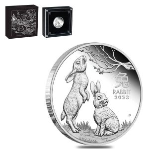 YEAR OF THE RABBIT AUSTRALIAN LUNAR SERIES III 2023 1/2 oz Pure Silver Proof Coin – Perth Mint