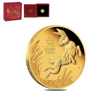 YEAR OF THE RABBIT AUSTRALIAN LUNAR SERIES III 2023 1/10 oz Pure Gold Proof Coin