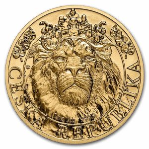 CZECH LION 2022 1 oz $50 Pure Gold Reverse Proof Coin