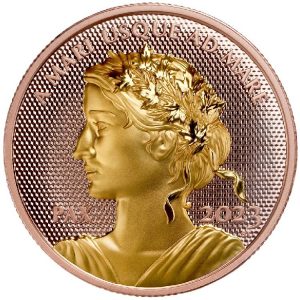 Peace Dollar 2023 $200 1.06 oz Rose Gold Plated Pure Gold Proof Coin