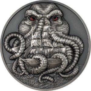 H.P. Lovecraft Cthulhu 2022 3 oz Pure Silver Smartminting Coin