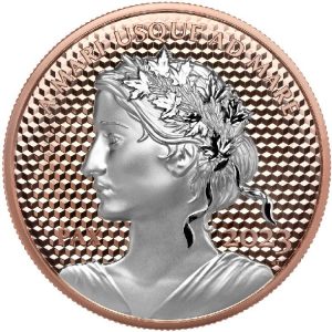 Peace Dollar 2023 5 oz Rose Gold Plated Pure Silver Proof Coin