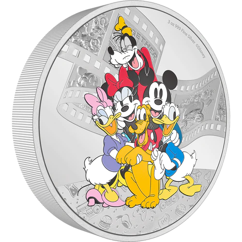 DISNEY MICKEY & FRIENDS 2023 3 oz Pure Silver Proof Coin