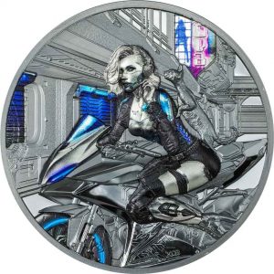 CYBER QUEEN 2023 $20 3 oz Pure Silver Black Proof Smartminting Coin - Cook Islands - Coin Invest Trust