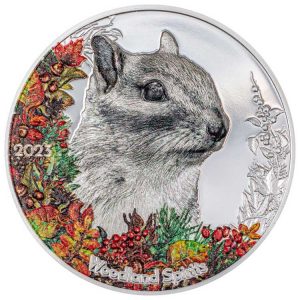 CHIPMUNK WOODLAND SPIRITS 500 Togrog 1 oz Silver .999 Smartminting High Relief Coin - Mongolia - Coin Invest Trust