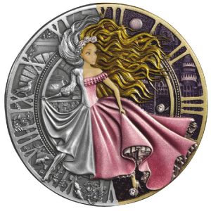 CINDERELLA STORY FAIRY TALES 2023 1 oz $1 Pure Silver Coin - Niue - Lithuanian Mint