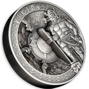 VIKINGS Multiple Layer Minting 2023 1 Kilo Pure Silver Antique Finish Coin - Samoa