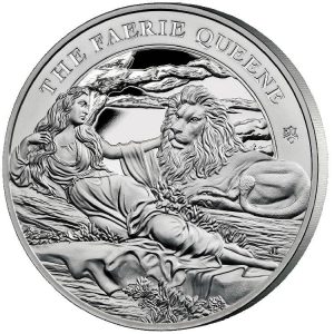 UNA & LION FAERIE QUEENE SERIES 2023 5 Pounds 5 oz Pure Silver Proof Coin - St. Helena