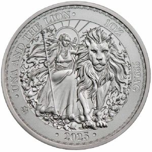 UNA AND THE LION 2023 1 Pound 1 oz Pure Silver BU Coin - St. Helena